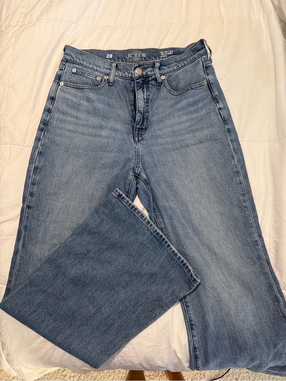 J. Crew women’s Medium Blue flare leg Jeans